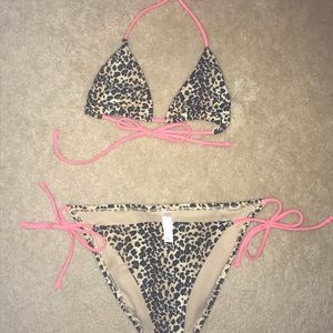 Victoria’s Secret Animal Print/Neon Small Bikini